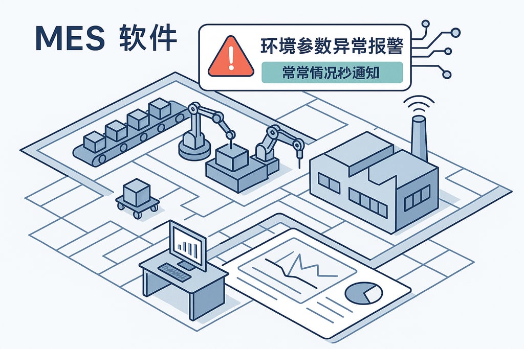 MES 软件的环境参数异常报警功能，异常情况秒通知